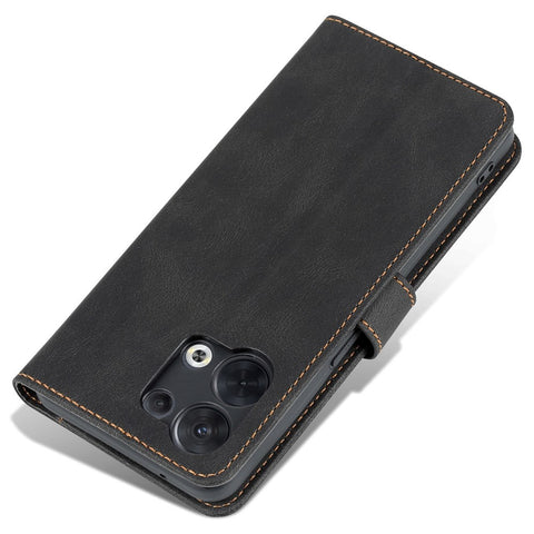 AZNS Anti-scratch Phone Case For Oppo Reno8 5G (Global Version) / Oppo Reno8 5G, Drop-proof PU Leather Flip Wallet Cover Viewing Stand with Magnetic Closure