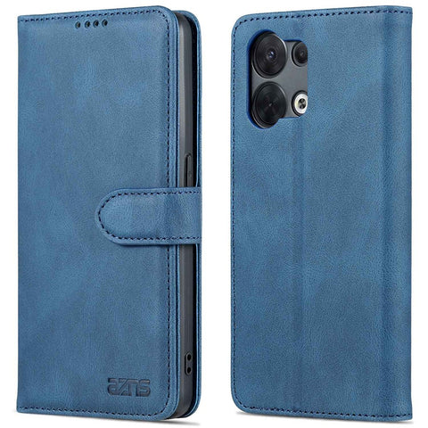 AZNS Anti-scratch Phone Case For Oppo Reno8 5G (Global Version) / Oppo Reno8 5G, Drop-proof PU Leather Flip Wallet Cover Viewing Stand with Magnetic Closure