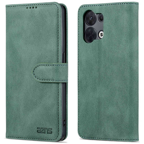 AZNS Anti-scratch Phone Case For Oppo Reno8 5G (Global Version) / Oppo Reno8 5G, Drop-proof PU Leather Flip Wallet Cover Viewing Stand with Magnetic Closure