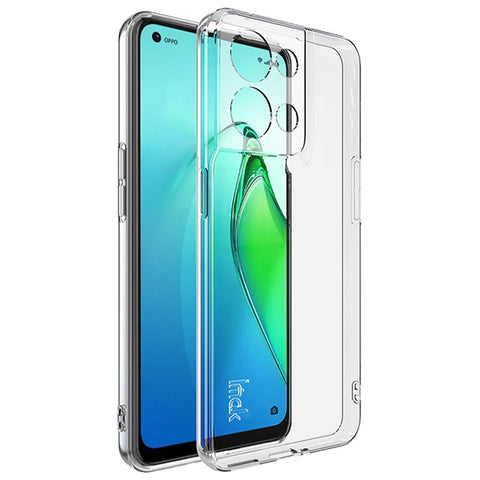 IMAK UX-5 Series for Oppo Reno8 5G / Reno8 5G (Global Version) Button Protection Anti-wear Back Protector Case Transparent TPU Phone Protective Cover