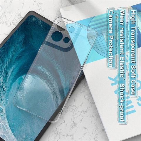 IMAK UX-5 Series for Oppo Reno8 5G / Reno8 5G (Global Version) Button Protection Anti-wear Back Protector Case Transparent TPU Phone Protective Cover