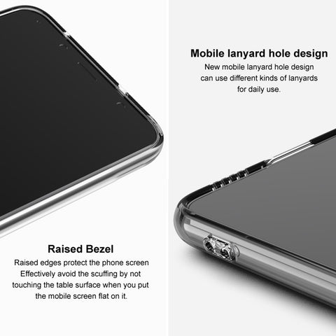 IMAK UX-5 Series for Oppo Reno8 5G / Reno8 5G (Global Version) Button Protection Anti-wear Back Protector Case Transparent TPU Phone Protective Cover