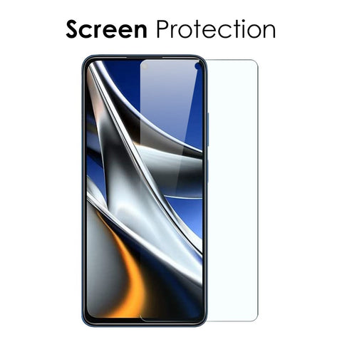 NORTHJO For Xiaomi Poco X4 Pro 5G Anti-scratch TPU Phone Case with Ultra-thin Tempered Glass Screen Protector