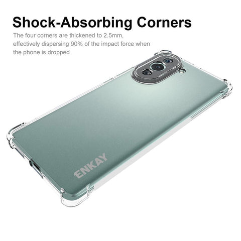 ENKAY HAT PRINCE For Huawei nova 10 Pro 4G Reinforced Corners Anti-fall Phone Case Anti-slip Strip Edge TPU Back Cover