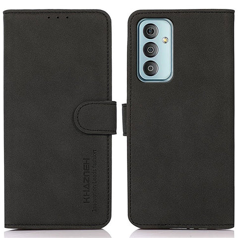KHAZNEH Textured PU Leather Stand Phone Case for Samsung Galaxy M13 4G, Folio Flip Protective Cover with Wallet Function