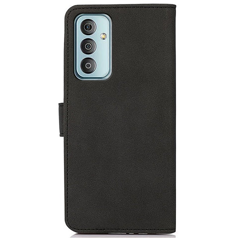 KHAZNEH Textured PU Leather Stand Phone Case for Samsung Galaxy M13 4G, Folio Flip Protective Cover with Wallet Function