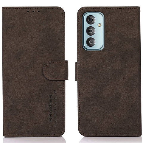 KHAZNEH Textured PU Leather Stand Phone Case for Samsung Galaxy M13 4G, Folio Flip Protective Cover with Wallet Function