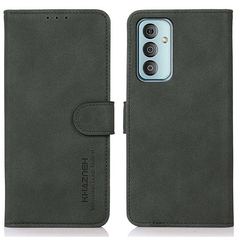 KHAZNEH Textured PU Leather Stand Phone Case for Samsung Galaxy M13 4G, Folio Flip Protective Cover with Wallet Function
