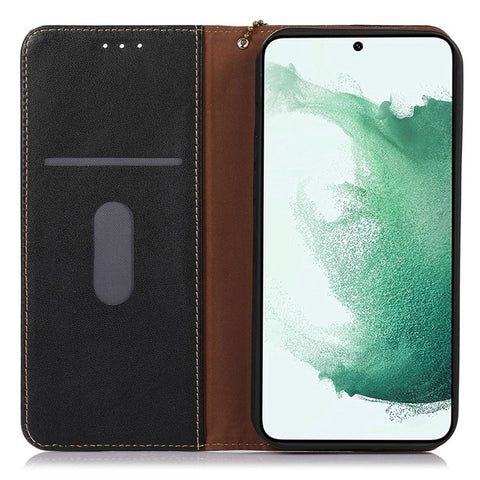 KHAZNEH For Samsung Galaxy M13 4G Genuine Cowhide Leather Nappa Texture Folio Flip Case Phone Wallet Stand Cover