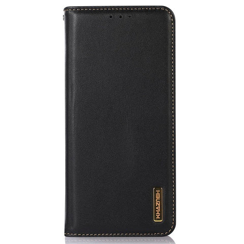 KHAZNEH For Samsung Galaxy M13 4G Genuine Cowhide Leather Nappa Texture Folio Flip Case Phone Wallet Stand Cover
