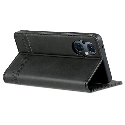 AZNS For Oppo Reno8 Lite 5G Magnetic Auto Closing PU Leather Viewing Stand Flip Cover Wallet Phone Case
