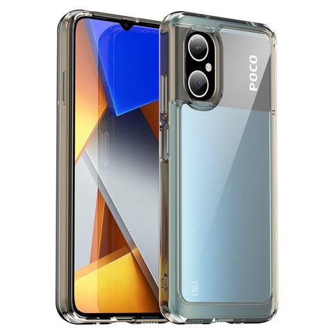 For Xiaomi Poco M3 Pro 4G / 5G / Redmi Note 10 5G / Note 10T 5G / Note 11SE 5G TPU Frame Acrylic Back Cover Brushed Clear Phone Protector with Independent Buttons