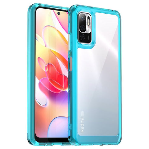 For Xiaomi Poco M3 Pro 4G / 5G / Redmi Note 10 5G / Note 10T 5G / Note 11SE 5G TPU Frame Acrylic Back Cover Brushed Clear Phone Protector with Independent Buttons