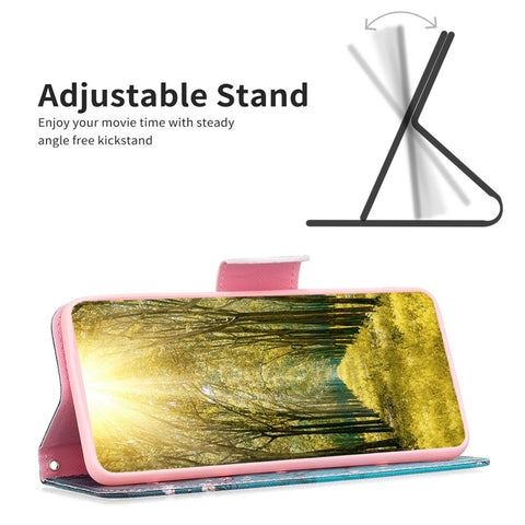 For Oppo A57 4G / A57s 4G Phone Case Pattern Printing PU Leather Wallet Stand Cover