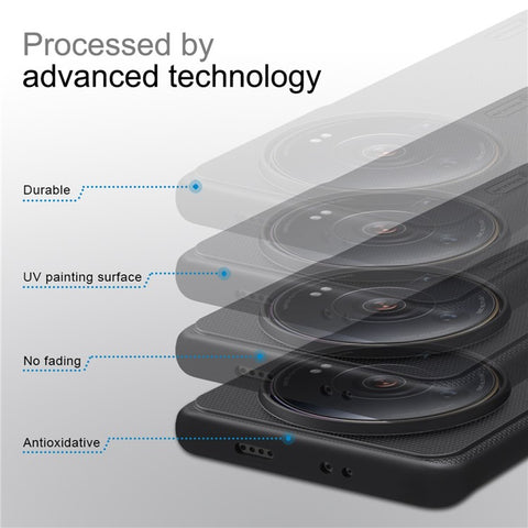 NILLKIN Frosted Shield Phone Case for Xiaomi 12S Ultra 5G, Anti-scratch Matte Drop-proof Hard PC Back Cover