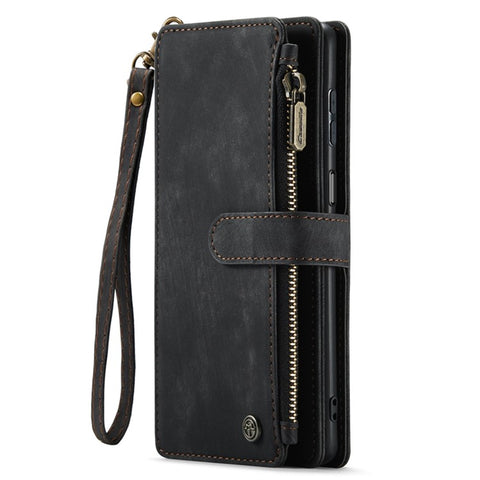 For Xiaomi Redmi Note 10 Pro Max 4G / Note 10 Pro 4G (Global) / (India) Cases with Strap CASEME C30 Zipper Multiple Card Holder Leather Cover