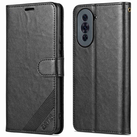 AZNS Drop-proof Flip Wallet Case for Huawei nova 10 Pro 4G, Full Protection PU Leather Magnetic Closure Anti-scratch Phone Cover with Viewing Stand