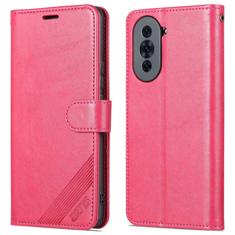 AZNS Drop-proof Flip Wallet Case for Huawei nova 10 Pro 4G, Full Protection PU Leather Magnetic Closure Anti-scratch Phone Cover with Viewing Stand