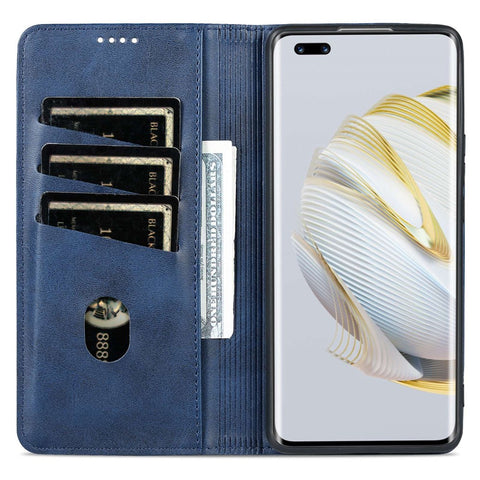 AZNS For Huawei nova 10 Pro 4G Anti-drop Phone Case Magnetic Auto Closure Wallet Stand PU Leather Flip Cover
