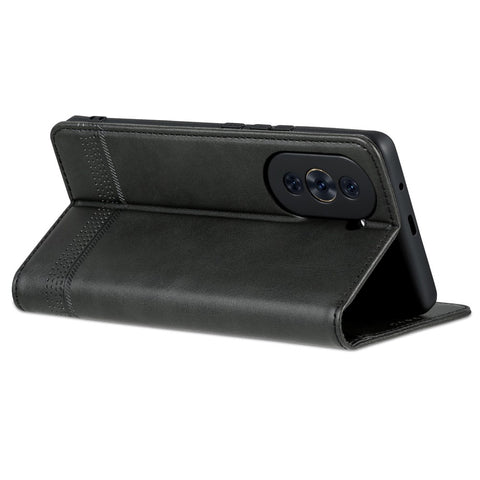 AZNS For Huawei nova 10 4G Shockproof Phone Flip Wallet Case Magnetic Auto Closing PU Leather Viewing Stand Protective Cover- Coffee