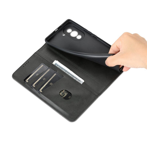 AZNS For Huawei nova 10 4G Shockproof Phone Flip Wallet Case Magnetic Auto Closing PU Leather Viewing Stand Protective Cover- Coffee