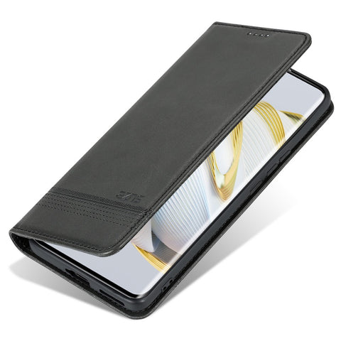 AZNS For Huawei nova 10 4G Shockproof Phone Flip Wallet Case Magnetic Auto Closing PU Leather Viewing Stand Protective Cover- Coffee