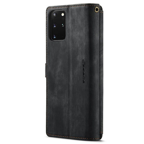 For Samsung Galaxy S20 Plus 4G / 5G Phone Cases with Strap CASEME C30 Zipper Multiple Card Holder PU Leather Cover