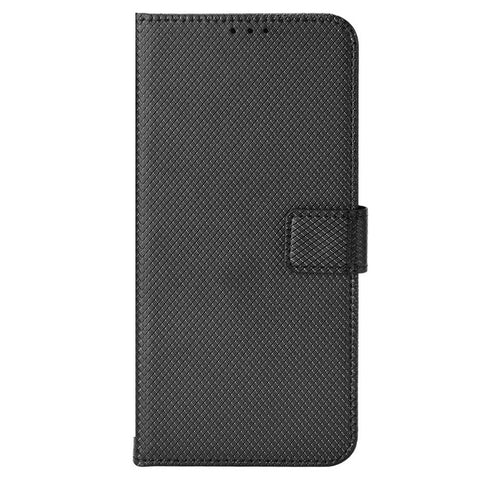 For Oppo A97 5G PU Leather Diamond Texture Shockproof Phone Case Magnetic Closure Stand Function Folio Flip Wallet Cover with Strap