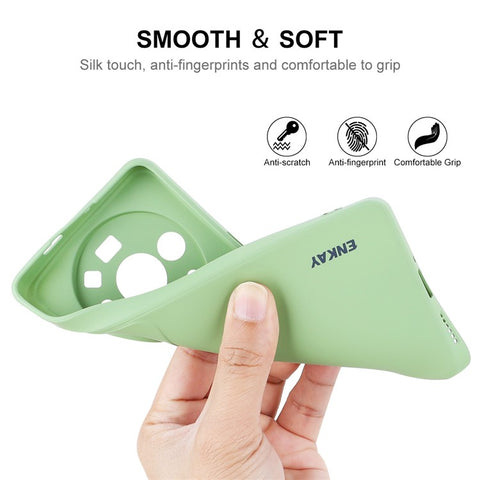 ENKAY HAT PRINCE For Xiaomi 12S Ultra 5G Straight Edge Liquid Silicone Case Precise Cutout Lens Protection Cover