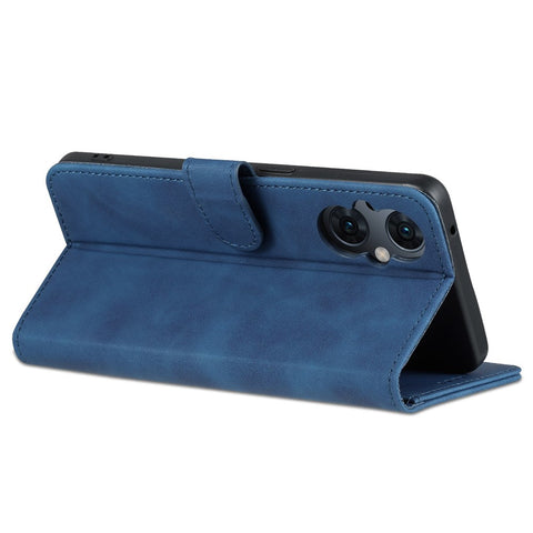 AZNS For Oppo Reno8 Lite 5G Drop-proof Phone Wallet Case Stand PU Leather Phone Cover with Soft TPU Inner Card Holder