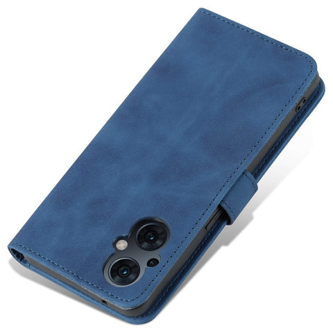 AZNS For Oppo Reno8 Lite 5G Drop-proof Phone Wallet Case Stand PU Leather Phone Cover with Soft TPU Inner Card Holder