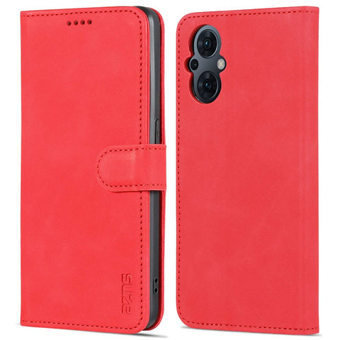 AZNS For Oppo Reno8 Lite 5G Drop-proof Phone Wallet Case Stand PU Leather Phone Cover with Soft TPU Inner Card Holder