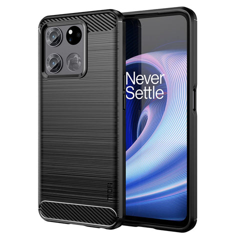 MOFI JK TPU Series-1 for OnePlus Ace Racing 5G Anti-dust Soft TPU Cell Phone Case Brushed Surface Carbon Fiber Phone Shell
