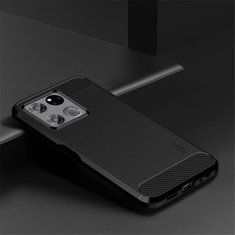 MOFI JK TPU Series-1 for OnePlus Ace Racing 5G Anti-dust Soft TPU Cell Phone Case Brushed Surface Carbon Fiber Phone Shell