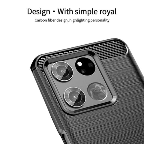 MOFI JK TPU Series-1 for OnePlus Ace Racing 5G Anti-dust Soft TPU Cell Phone Case Brushed Surface Carbon Fiber Phone Shell