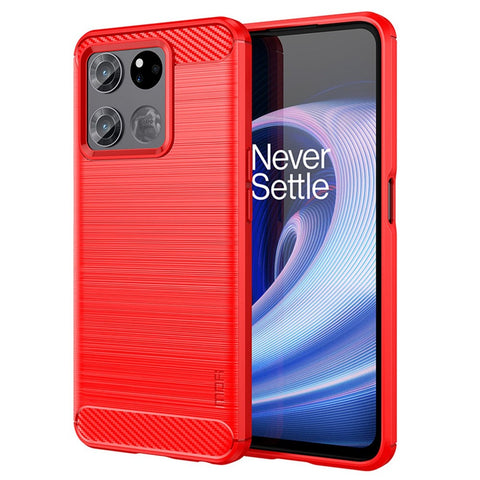 MOFI JK TPU Series-1 for OnePlus Ace Racing 5G Anti-dust Soft TPU Cell Phone Case Brushed Surface Carbon Fiber Phone Shell