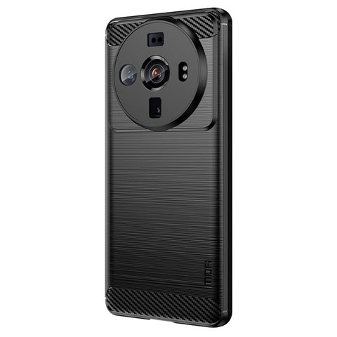MOFI JK TPU Series-1 for Xiaomi 12S Ultra 5G Anti-scratch Brushed Surface Soft TPU Drop-proof Case Carbon Fiber Phone Shell
