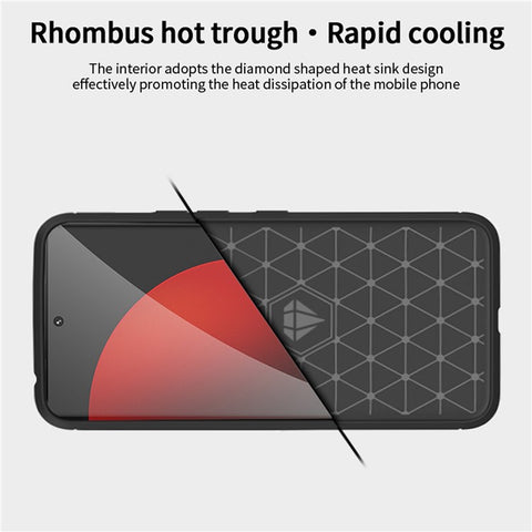 MOFI JK TPU Series-1 for Xiaomi 12S Ultra 5G Anti-scratch Brushed Surface Soft TPU Drop-proof Case Carbon Fiber Phone Shell