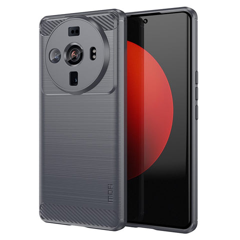 MOFI JK TPU Series-1 for Xiaomi 12S Ultra 5G Anti-scratch Brushed Surface Soft TPU Drop-proof Case Carbon Fiber Phone Shell