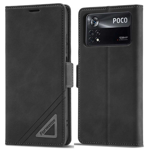 FORWENW F3-Series For Xiaomi Poco X4 Pro 5G Anti-scratch PU Leather Phone Case Wallet Stand Drop-proof Mobile Phone Flip Cover
