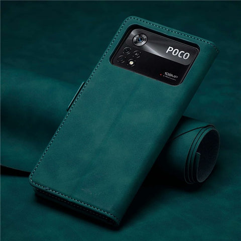 FORWENW F3-Series For Xiaomi Poco M4 Pro 4G Shockproof Flip Wallet Case PU Leather Phone Protective Cover with Stand