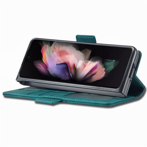 FORWENW F3-Series For Samsung Galaxy Z Fold3 5G Anti-fall Flip Wallet Case PU Leather Protective Cover with Stand Phone Shell