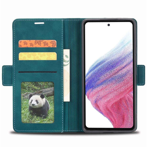 FORWENW F3-Series For Samsung Galaxy A33 5G Scratch-resistant Wallet Style Case PU Leather Flip Protective Phone Shell with Stand