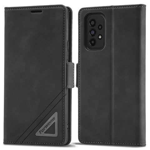 FORWENW F3-Series For Samsung Galaxy A33 5G Scratch-resistant Wallet Style Case PU Leather Flip Protective Phone Shell with Stand