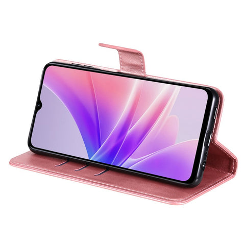 For Oppo A57 4G / A57s 4G / A57 (2022) 5G / A77 5G / K10 5G / Realme V23 5G / Narzo 50 5G / Q5i Textured Leather Case Wallet Stand Zipper Pocket Phone Cover