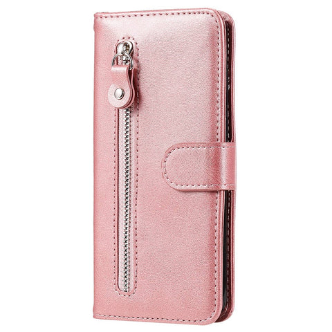 For Oppo A57 4G / A57s 4G / A57 (2022) 5G / A77 5G / K10 5G / Realme V23 5G / Narzo 50 5G / Q5i Textured Leather Case Wallet Stand Zipper Pocket Phone Cover