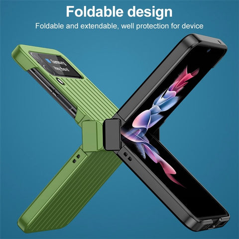 IMAK JS-3 Series Suitcase Style for Samsung Galaxy Z Flip4 5G Hinge Design Anti-fall Hard PC Phone Cover