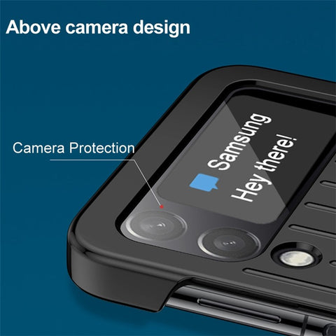 IMAK JS-3 Series Suitcase Style for Samsung Galaxy Z Flip4 5G Hinge Design Anti-fall Hard PC Phone Cover