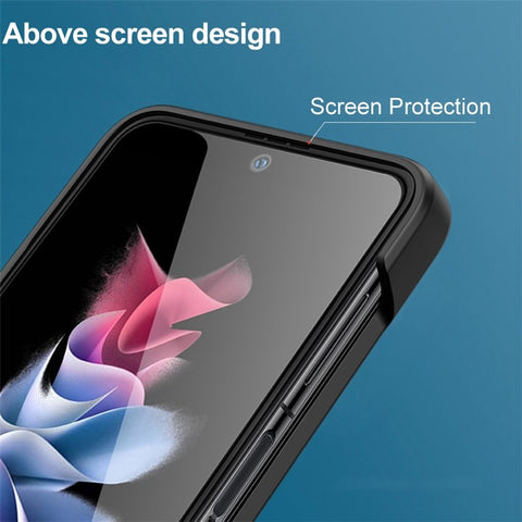 IMAK JS-3 Series Suitcase Style for Samsung Galaxy Z Flip4 5G Hinge Design Anti-fall Hard PC Phone Cover