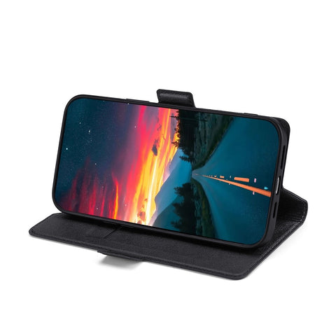For OnePlus 10T 5G / Ace Pro 5G Magnetic Flip PU Leather Case Card Slots Stand Function Shockproof Protective Cover